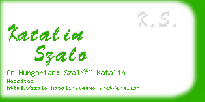 katalin szalo business card